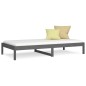 vidaXL Sofá cama madera maciza de pino gris 90x200 cm vidaXL Sofá cama madera maciza de pino gris 90x200 cm