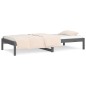 vidaXL Sofá cama madera maciza de pino gris 90x200 cm vidaXL Sofá cama madera maciza de pino gris 90x200 cm