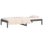 vidaXL Sofá cama madera maciza de pino gris 90x200 cm vidaXL Sofá cama madera maciza de pino gris 90x200 cm