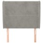 vidaXL Cabecero con orejas de terciopelo gris claro 83x23x118/128 cm vidaXL Cabecero con orejas de terciopelo gris claro 83x23x118/128 cm