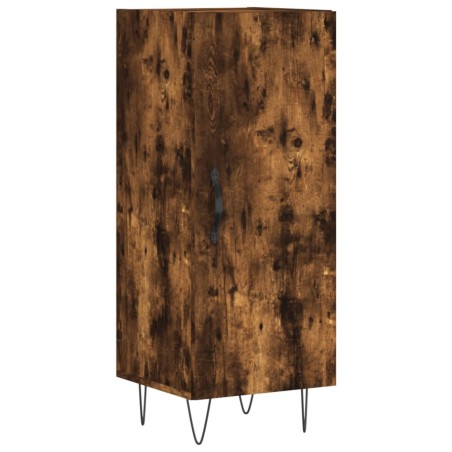 vidaXL Aparador madera de ingeniería roble ahumado 34,5x34x90 cm