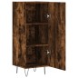 vidaXL Aparador madera de ingeniería roble ahumado 34,5x34x90 cm