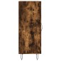 vidaXL Aparador madera de ingeniería roble ahumado 34,5x34x90 cm