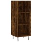 vidaXL Aparador de madera de ingeniería roble ahumado 34,5x32,5x90 cm