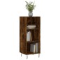 vidaXL Aparador de madera de ingeniería roble ahumado 34,5x32,5x90 cm