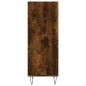 vidaXL Aparador de madera de ingeniería roble ahumado 34,5x32,5x90 cm