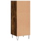 vidaXL Aparador de madera de ingeniería roble ahumado 34,5x32,5x90 cm