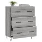 vidaXL Aparador de madera de ingeniería gris Sonoma 69,5x34x90 cm vidaXL Aparador de madera de ingeniería gris Sonoma 69,5x34x90 cm