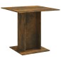 vidaXL Mesa de comedor madera contrachapada roble ahumado 80x80x75 cm vidaXL Mesa de comedor madera contrachapada roble ahumado 80x80x75 cm