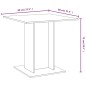 vidaXL Mesa de comedor madera contrachapada roble ahumado 80x80x75 cm vidaXL Mesa de comedor madera contrachapada roble ahumado 80x80x75 cm