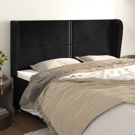 vidaXL Cabecero con orejas de terciopelo gris claro 183x23x118/128 cm