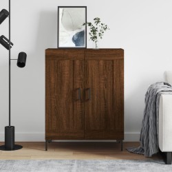 vidaXL Aparador de madera de ingeniería marrón roble 69,5x34x90 cm