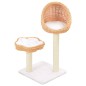 vidaXL Rascador para gatos con poste de sisal madera natural de sauce vidaXL Rascador para gatos con poste de sisal madera natural de sauce