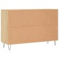 vidaXL Aparador de madera de ingeniería roble Sonoma 104x35x70 cm vidaXL Aparador de madera de ingeniería roble Sonoma 104x35x70 cm