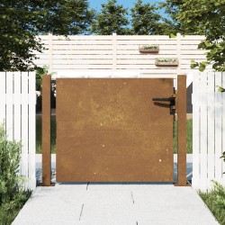 vidaXL Puerta de jardín acero corten 105x105 cm