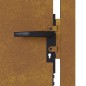vidaXL Puerta de jardín acero corten 105x105 cm