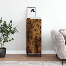 vidaXL Aparador madera de ingeniería roble ahumado 34,5x34x90 cm