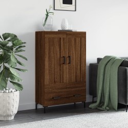 vidaXL Aparador alto madera de ingeniería roble marrón 69,5x31x115 cm