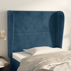 vidaXL Cabecero con orejas de terciopelo azul oscuro 83x23x118/128 cm
