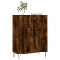 vidaXL Aparador de madera de ingeniería roble ahumado 69,5x34x90 cm