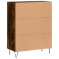 vidaXL Aparador de madera de ingeniería roble ahumado 69,5x34x90 cm
