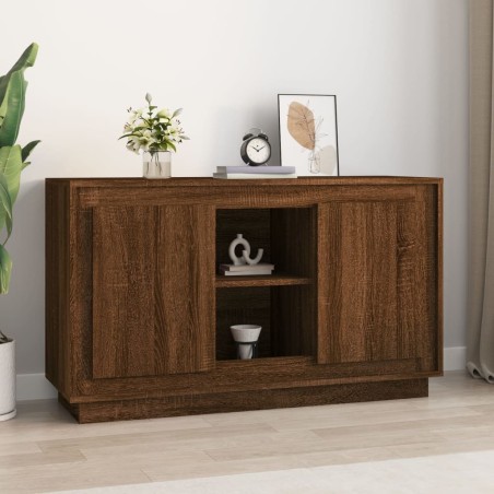 vidaXL Aparador madera contrachapada marrón roble 102x35x60 cm