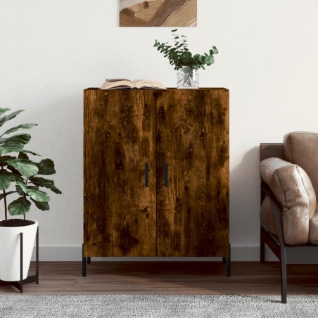 vidaXL Aparador de madera de ingeniería roble ahumado 69,5x34x90 cm