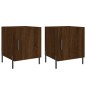vidaXL Mesitas noche 2 uds madera ingeniería marrón roble 40x40x50 cm vidaXL Mesitas noche 2 uds madera ingeniería marrón roble 40x40x50 cm