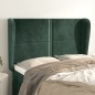 vidaXL Cabecero con orejas de terciopelo verde oscuro 147x23x118/128cm vidaXL Cabecero con orejas de terciopelo verde oscuro 147x23x118/128cm