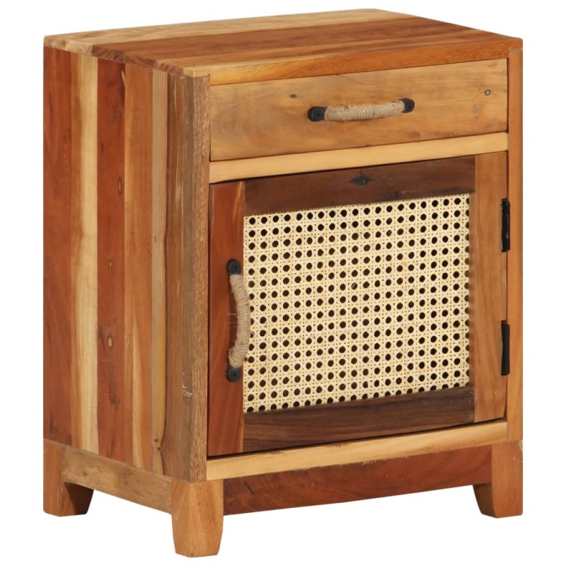 vidaXL Mesita de noche de madera maciza reciclada 40x30x50 cm vidaXL Mesita de noche de madera maciza reciclada 40x30x50 cm