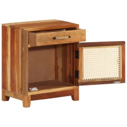 vidaXL Mesita de noche de madera maciza reciclada 40x30x50 cm