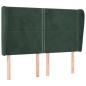 vidaXL Cabecero con orejas de terciopelo verde oscuro 147x23x118/128cm vidaXL Cabecero con orejas de terciopelo verde oscuro 147x23x118/128cm