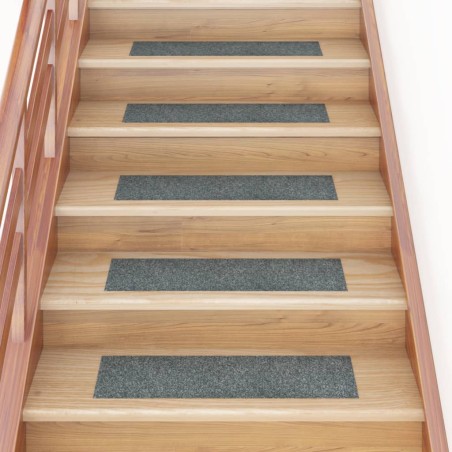 vidaXL Alfombrilla autoadhesiva escalera 15 uds verde 76x20 cm