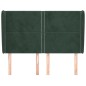 vidaXL Cabecero con orejas de terciopelo verde oscuro 147x23x118/128cm vidaXL Cabecero con orejas de terciopelo verde oscuro 147x23x118/128cm
