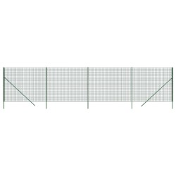 vidaXL Cerca de alambre de acero galvanizado verde 1,8x10 m