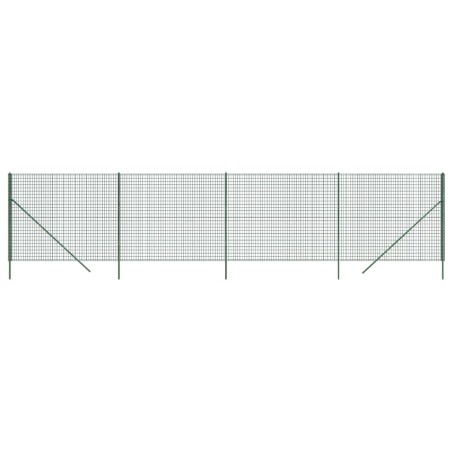 vidaXL Cerca de alambre de acero galvanizado verde 1,8x10 m