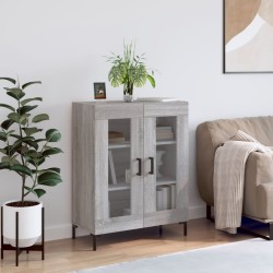 vidaXL Aparador de madera de ingeniería gris Sonoma 69,5x34x90 cm