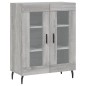 vidaXL Aparador de madera de ingeniería gris Sonoma 69,5x34x90 cm