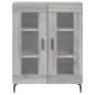 vidaXL Aparador de madera de ingeniería gris Sonoma 69,5x34x90 cm