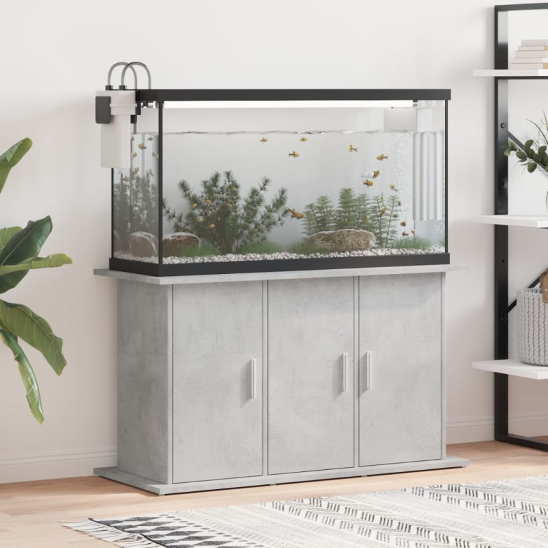 vidaXL Soporte de acuario madera ingeniería gris hormigón 101x41x58 cm vidaXL Soporte de acuario madera ingeniería gris hormigón 101x41x58 cm