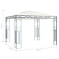 vidaXL Cenador color crema 300x300 cm vidaXL Cenador color crema 300x300 cm