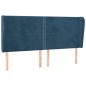 vidaXL Cabecero con orejas de terciopelo azul oscuro 203x23x118/128 cm vidaXL Cabecero con orejas de terciopelo azul oscuro 203x23x118/128 cm