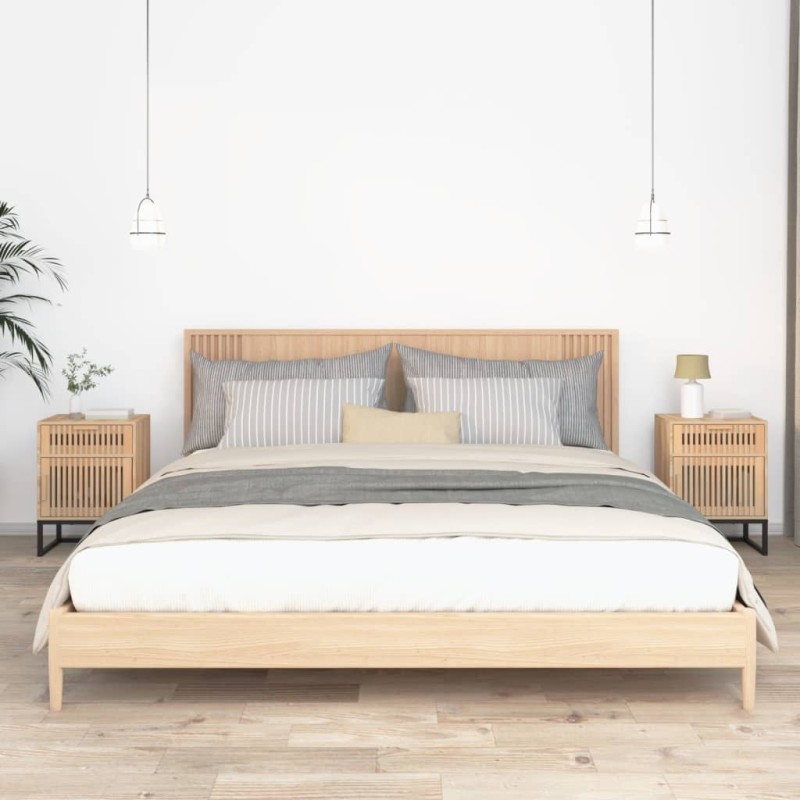 vidaXL Mesitas noche 2 uds hierro y madera contrachapada 40x30x55,5 cm vidaXL Mesitas noche 2 uds hierro y madera contrachapada 40x30x55,5 cm