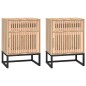 vidaXL Mesitas noche 2 uds hierro y madera contrachapada 40x30x55,5 cm vidaXL Mesitas noche 2 uds hierro y madera contrachapada 40x30x55,5 cm