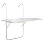 HI Mesa de balcón plegable blanco 60x40x1,2 cm HI Mesa de balcón plegable blanco 60x40x1,2 cm
