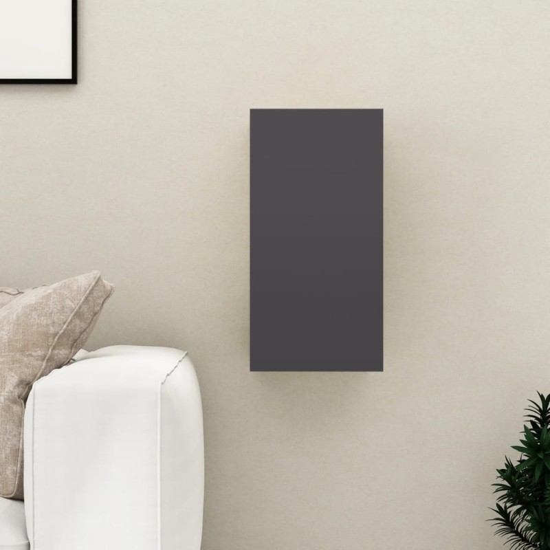 vidaXL Mueble para TV de madera contrachapada gris 30,5x30x60 cm