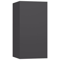 vidaXL Mueble para TV de madera contrachapada gris 30,5x30x60 cm