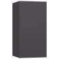 vidaXL Mueble para TV de madera contrachapada gris 30,5x30x60 cm