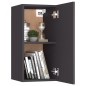 vidaXL Mueble para TV de madera contrachapada gris 30,5x30x60 cm
