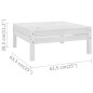 vidaXL Conjunto de muebles de jardín 3 pzas madera maciza pino blanco vidaXL Conjunto de muebles de jardín 3 pzas madera maciza pino blanco
